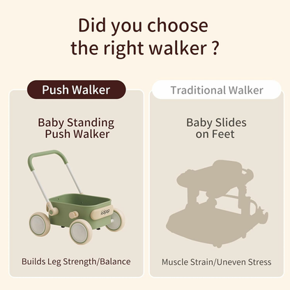 Baby Push Walker with Wheels Toddler Wagon for First Learner Baby Toys