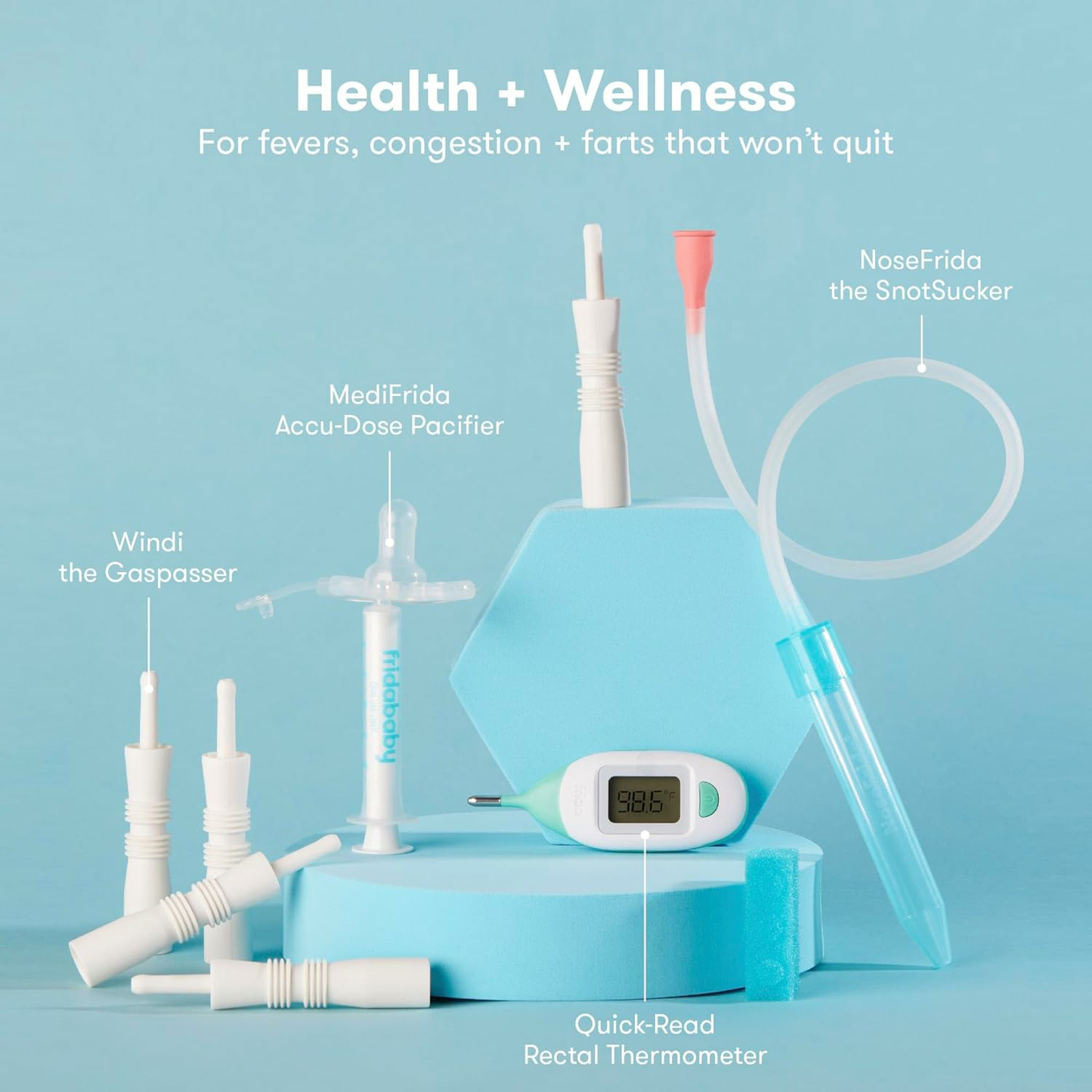 Baby Kit, 10 piece New Born Essentials Gift Set Includes Wellness Sick Day, Gas Relie